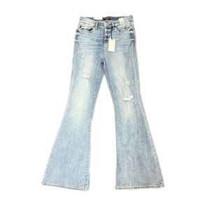 Judy Blue High Waisted Distressed Flare Leg Jeans NWT